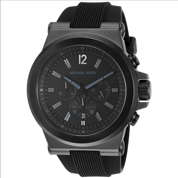 Michael Kors Men’s black silicone watch - Picture 1 of 7